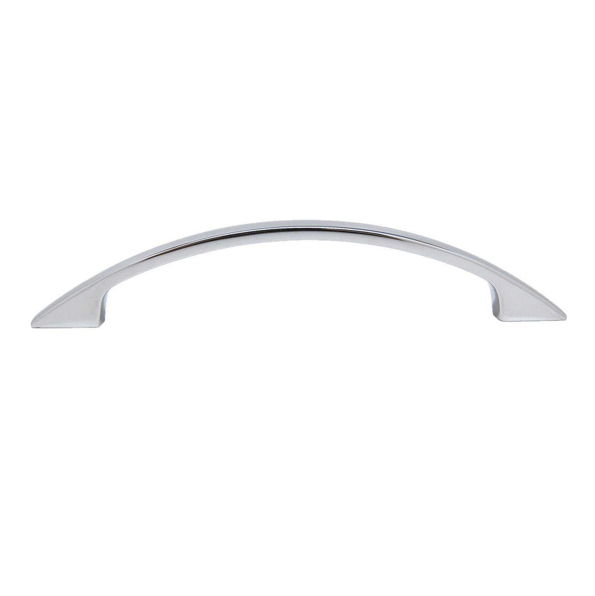 Side View of a Polished Chrome 3-3/4" Center to Center Arch Cabinet Pull from Keystone Accents H487