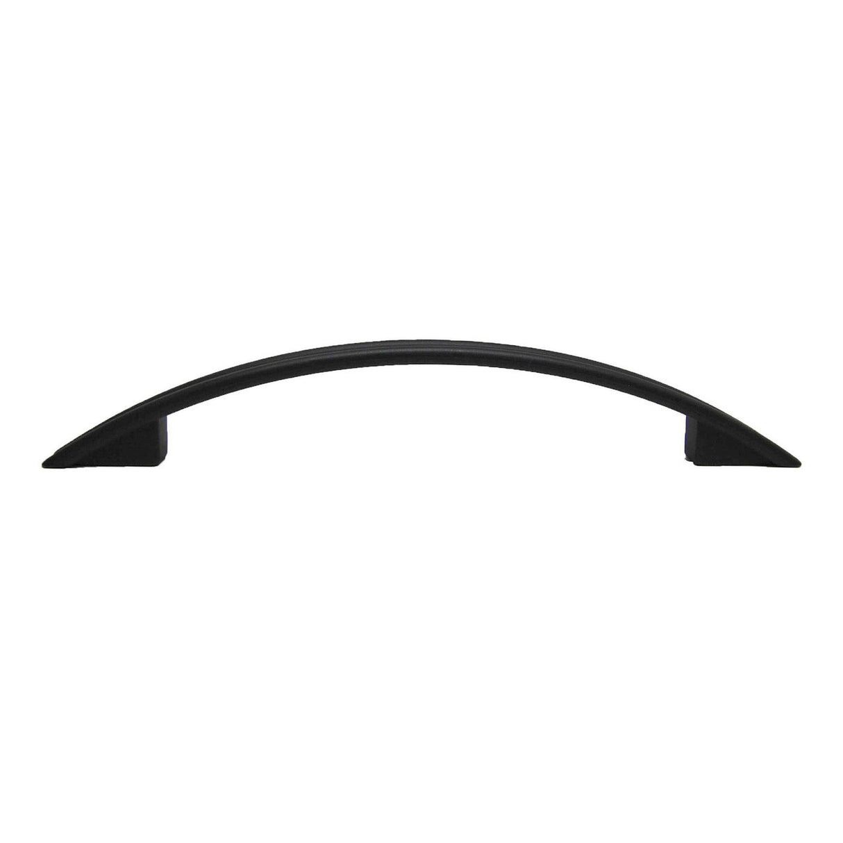 Side View of a Black 5-1/16" Hole Centers Handle Cabinet Pull Keystone Accents H471