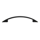 Side View of a Black 5-1/16" Hole Centers Handle Cabinet Pull Keystone Accents H471