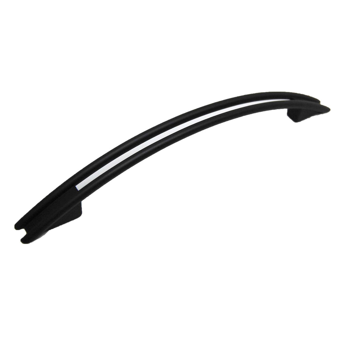 Main View of a Black 5-1/16" Hole Centers Handle Cabinet Pull Keystone Accents H471