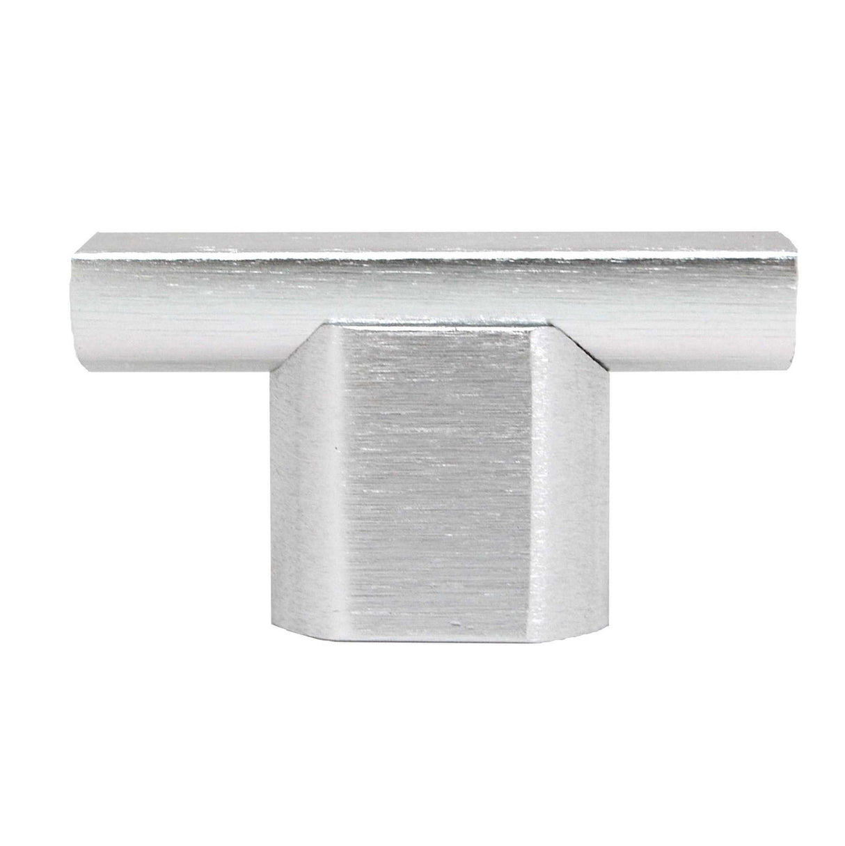 Side View of a Brushed Aluminum 1-15/16" Cabinet Knob from Keystone Accents K204