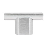 Side View of a Brushed Aluminum 1-15/16" Cabinet Knob from Keystone Accents K204