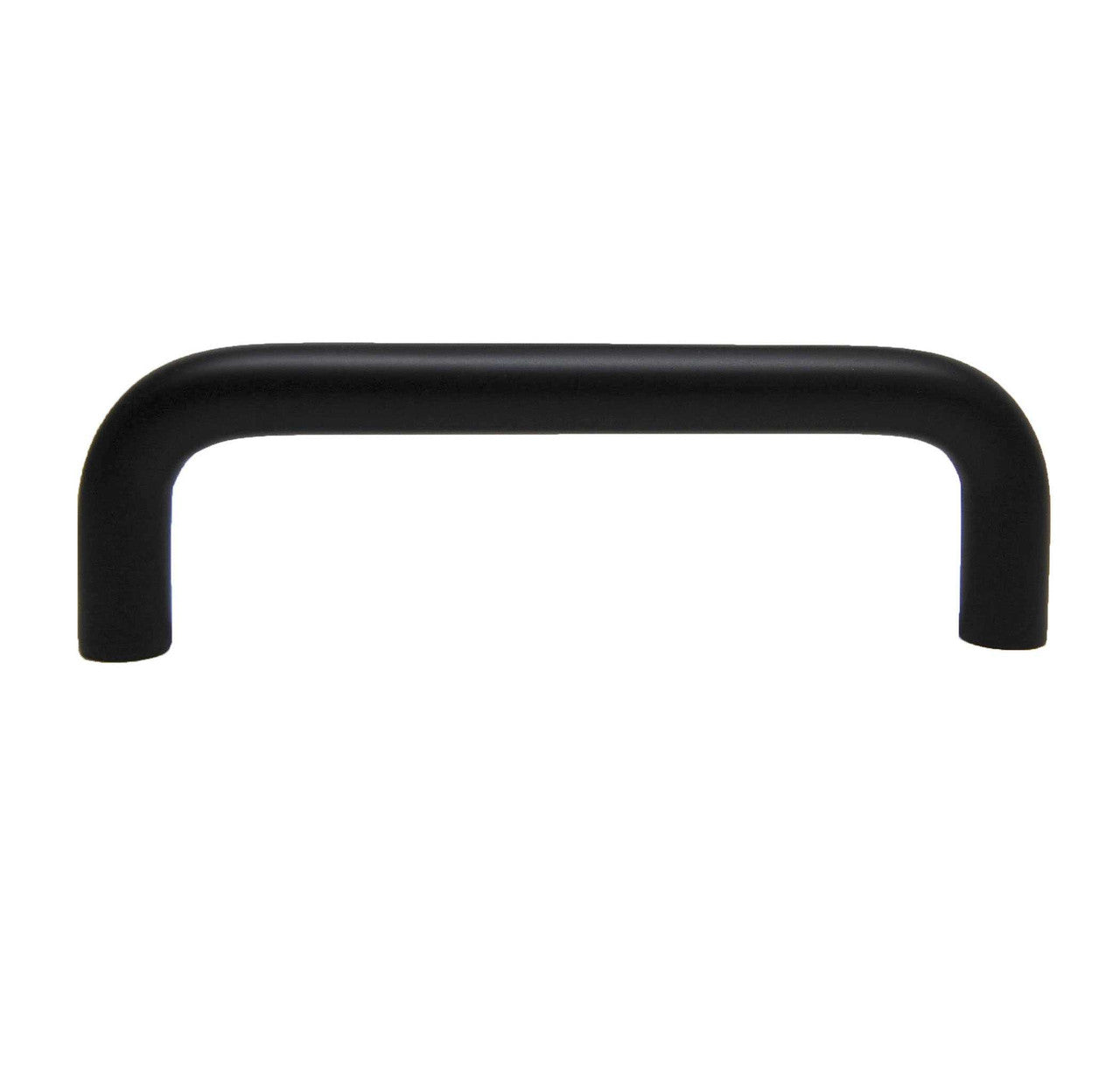 Side View of a Black 3-3/4" Hole Centers Wire Cabinet Pull from Keystone Accents H476