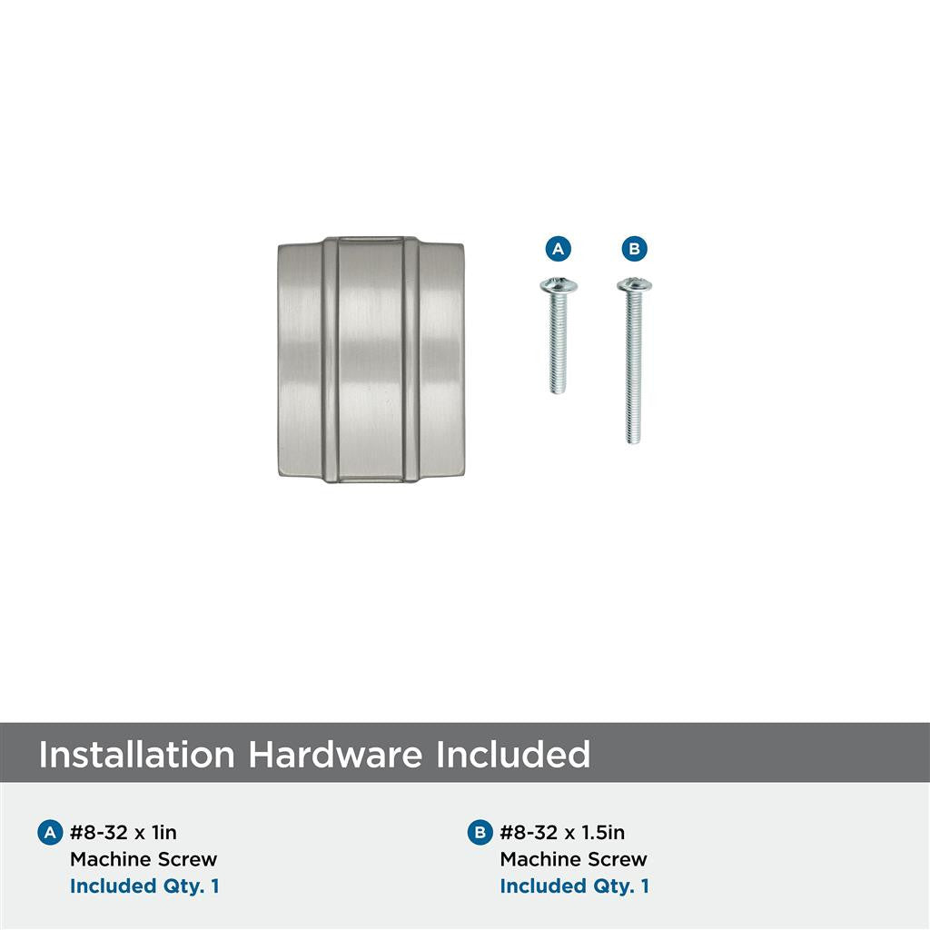 Satin Nickel 1-1/2" Length Cabinet Knob from Amerock's Davenport Collection BP36602G10 Hardware