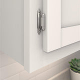 AMEROCK Self Closing Face Mount Variable Overlay Cabinet Hinge (pair) in Polished Chrome BPR342926 Mounted