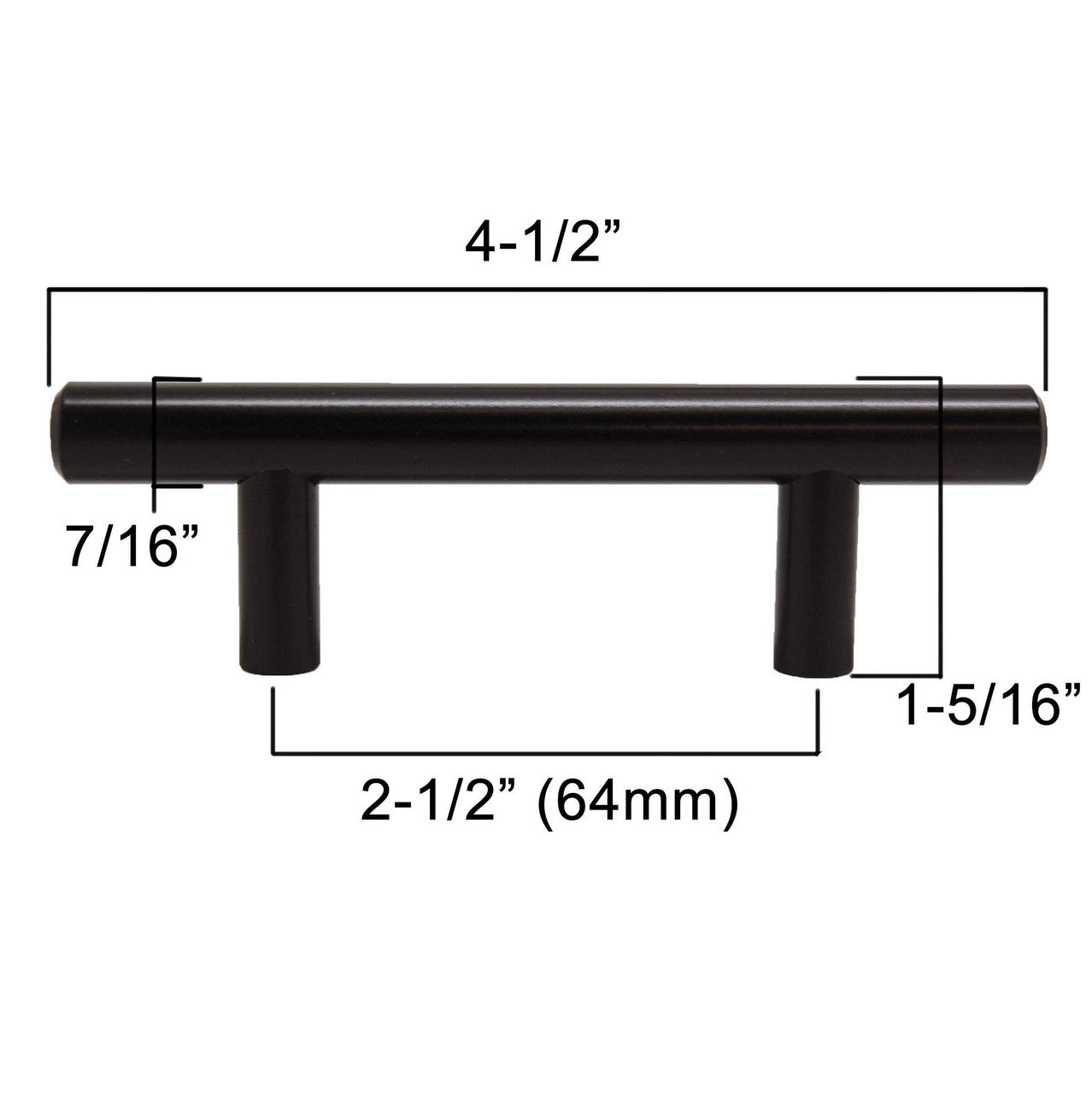 LIBERTY 2-1/2" Center to Center Bar Cabinet Pull - Dark Bronze P01011-OB3-C