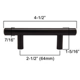 LIBERTY 2-1/2" Center to Center Bar Cabinet Pull - Dark Bronze P01011-OB3-C