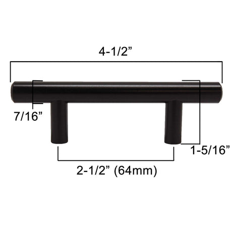 LIBERTY 2-1/2" Center to Center Bar Cabinet Pull - Dark Bronze P01011-OB3-C