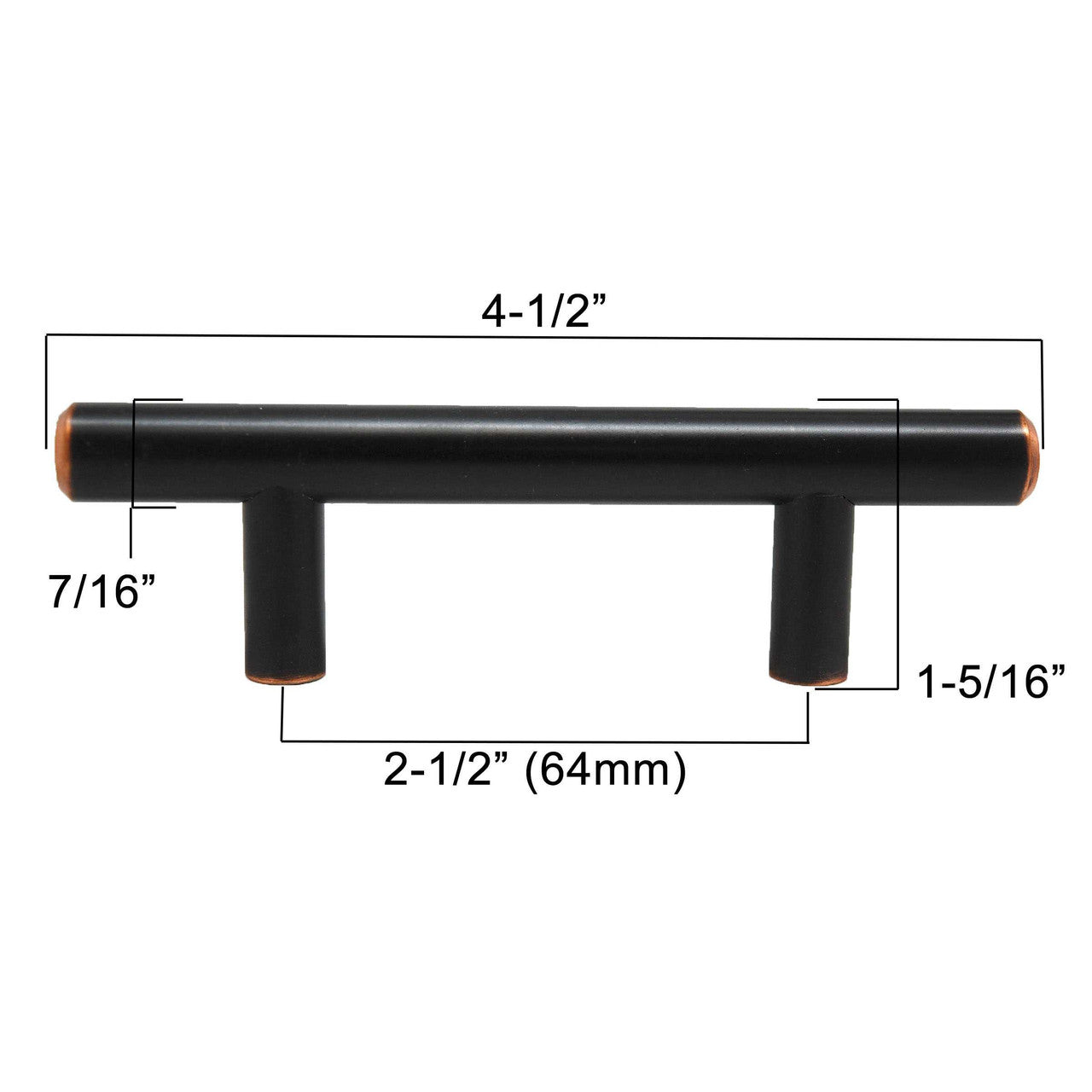 LIBERTY 2-1/2" Center to Center Bar Cabinet Pull - Oil Rubbed Bronze P01011-VBC-C