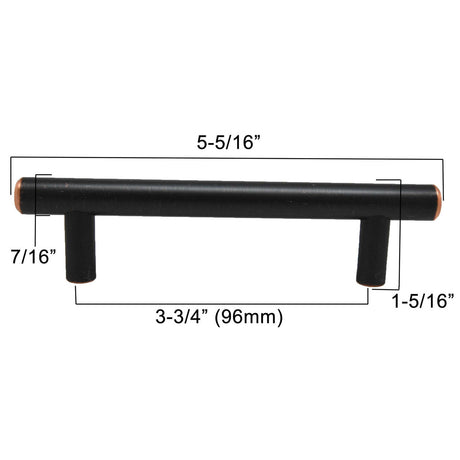 LIBERTY 3-3/4" Center to Center Bar Cabinet Pull - Oil Rubbed Bronze P01012-VBC-C