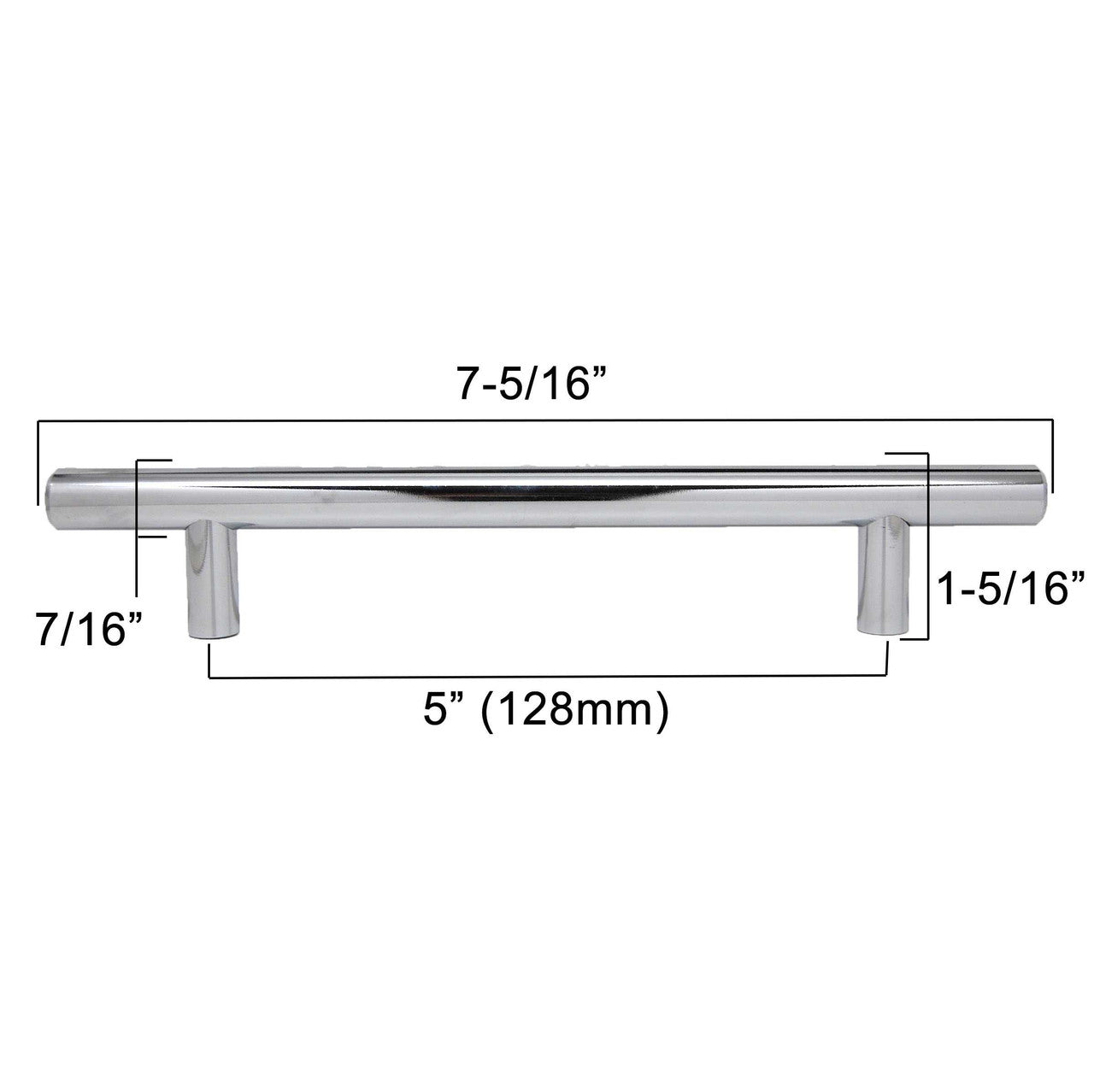 LIBERTY 5-1/16" Center to Center Bar Cabinet Pull - Polished Chrome P01026-PC-C
