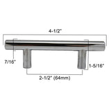 LIBERTY 2-1/2" Center to Center Bar Cabinet Pull - Polished Chrome P01011-PC-C
