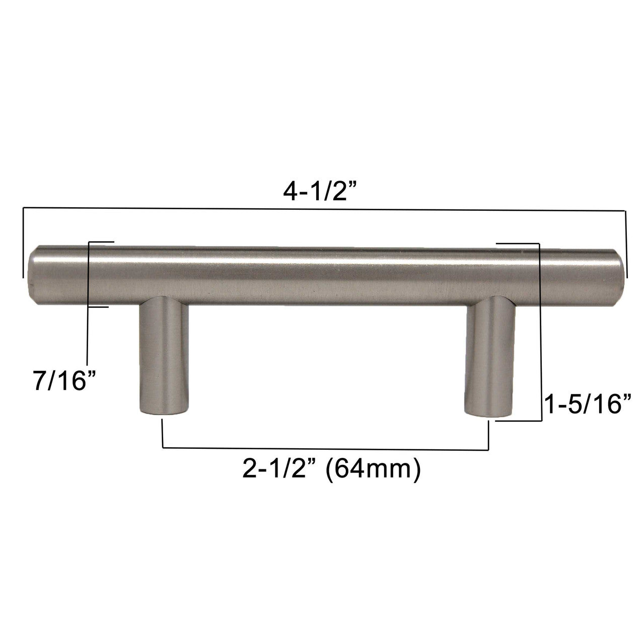 LIBERTY 2-1/2" Center to Center Bar Cabinet Pull - Stainless Steel P01011-SS-C