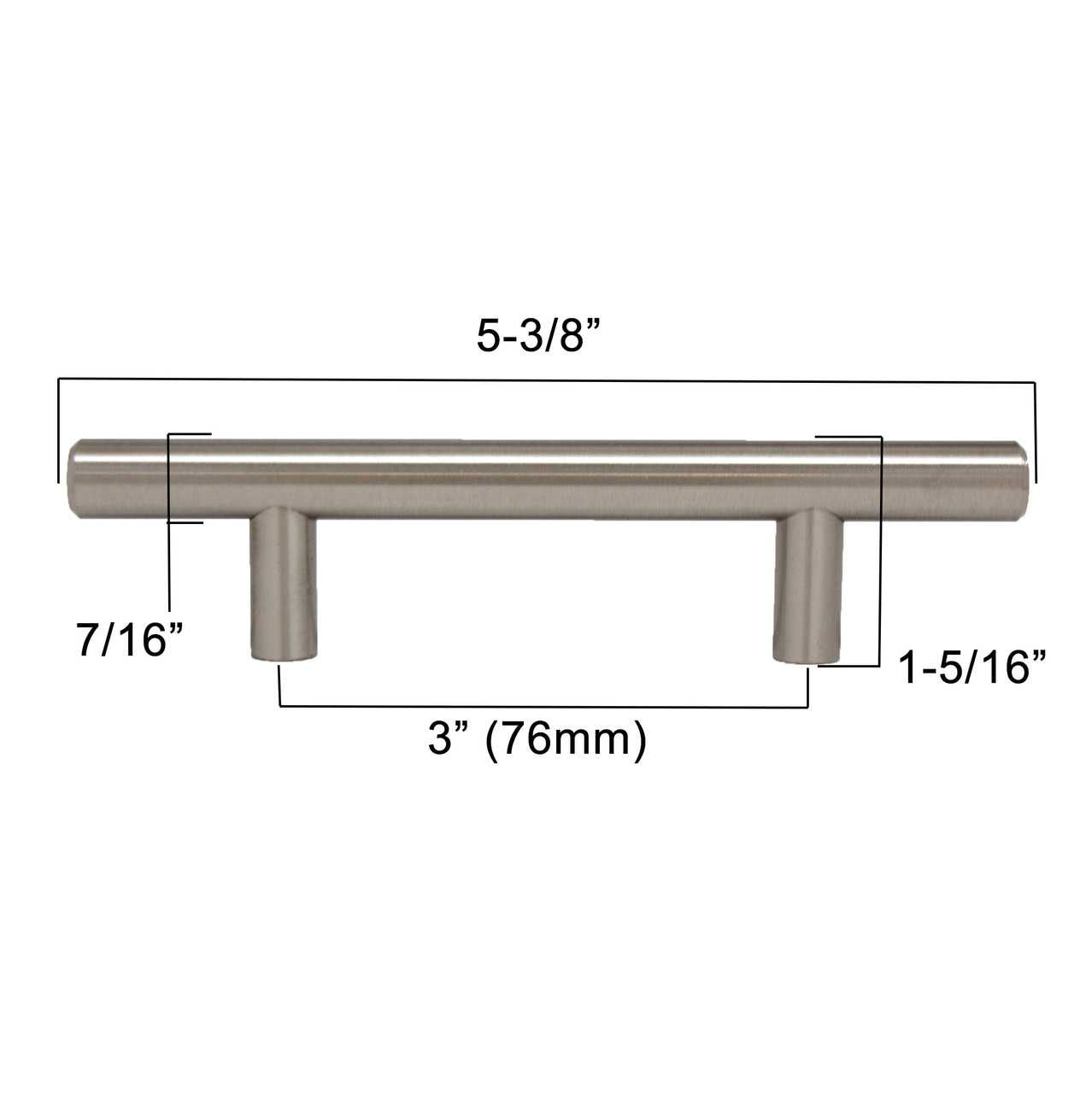 LIBERTY 3" Center to Center Bar Cabinet Pull - Stainless Steel P01010-SS-C