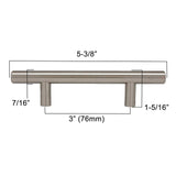 LIBERTY 3" Center to Center Bar Cabinet Pull - Stainless Steel P01010-SS-C