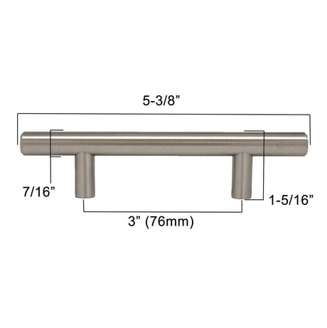 LIBERTY 3" Center to Center Bar Cabinet Pull - Stainless Steel P01010-SS-C