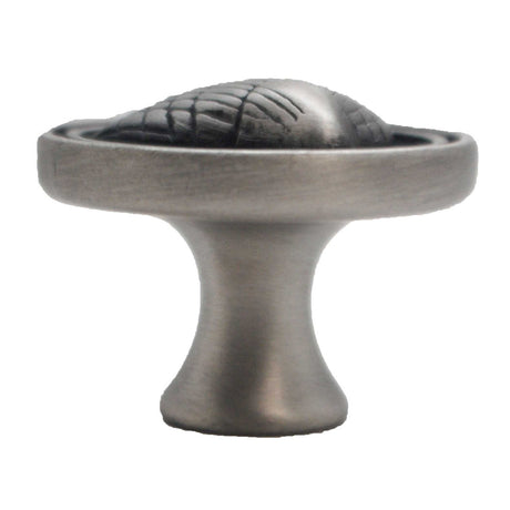 LIBERTY Betsy Fields Designs 1-7/16" Round Cockleshell Cabinet Knob - Brushed Satin Pewter PBF658-BSP-C1