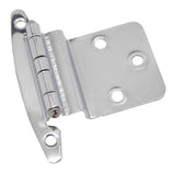 Main View of a Polished Chrome No Spring Face Mount 3/8" Inset Cabinet Hinge from Liberty Hardware Part Number H00930C-CHR-O3