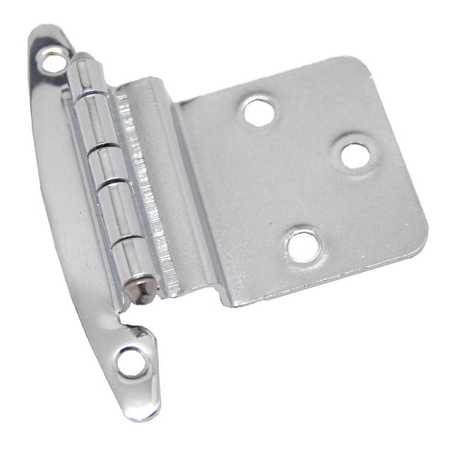 Main View of a Polished Chrome No Spring Face Mount 3/8" Inset Cabinet Hinge from Liberty Hardware Part Number H00930C-CHR-O3