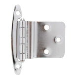 Top View of a Polished Chrome No Spring Face Mount 3/8" Inset Cabinet Hinge from Liberty Hardware Part Number H00930C-CHR-O3