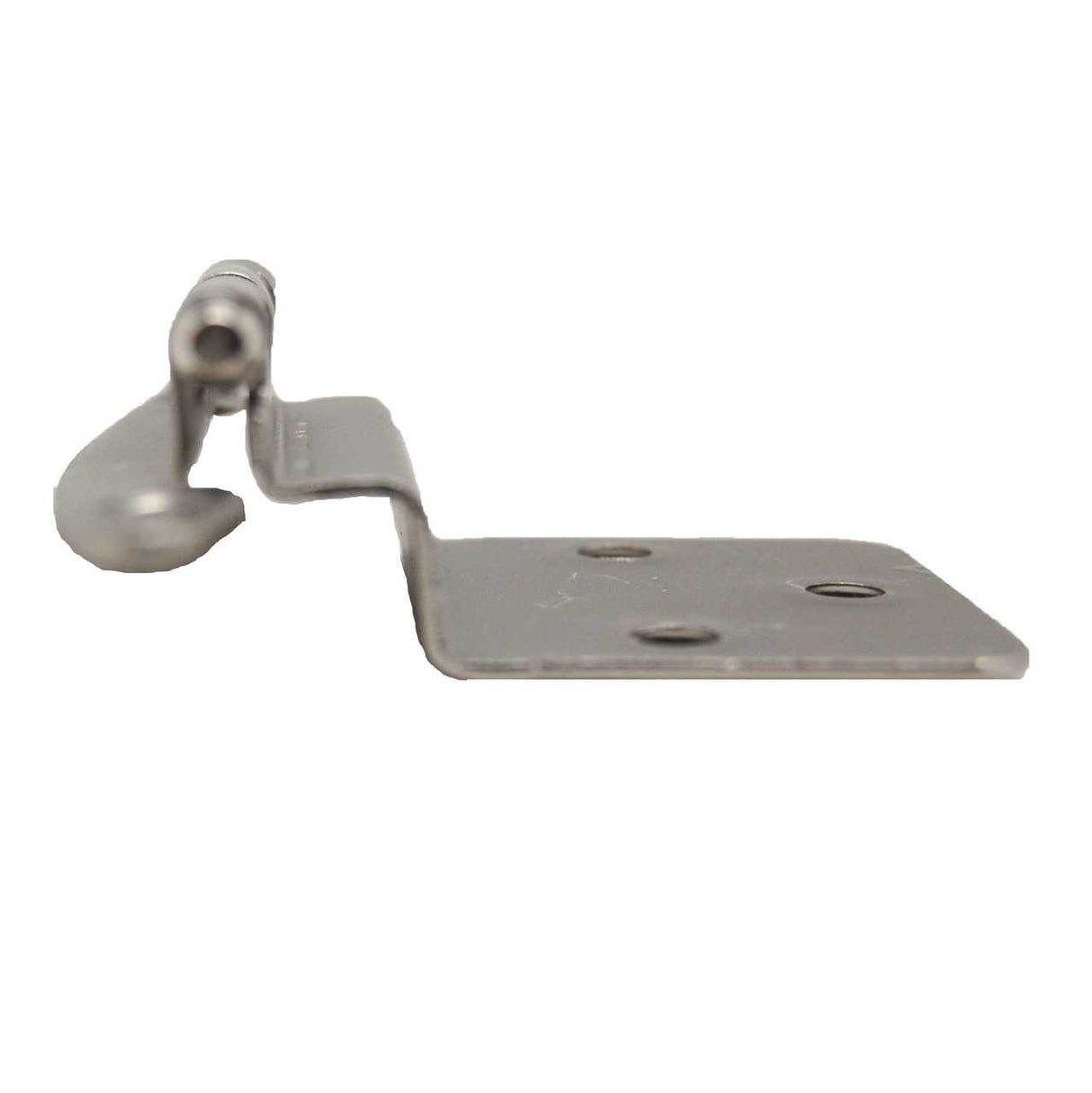 Side View of a Satin Nickel No Spring Face Mount 3/8" Inset Cabinet Hinge from Liberty Hardware Part Number H00930C-SN-O
