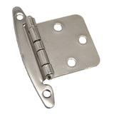 Main View of a Satin Nickel No Spring Face Mount Variable Overlay Cabinet Hinge from Liberty Hardware H01010C-SN-O