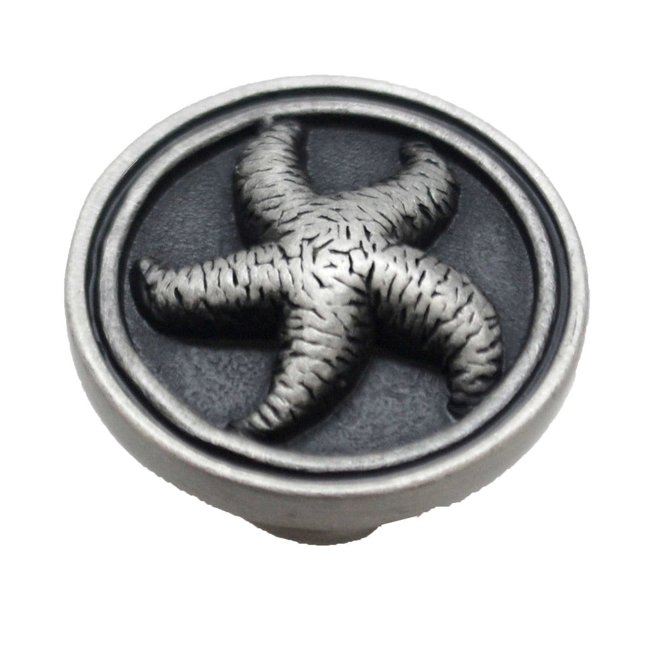 LIBERTY Seaside Cottage 1-7/16" Round Starfish Cabinet Knob - Brushed Satin Pewter PBF657-BSP-C