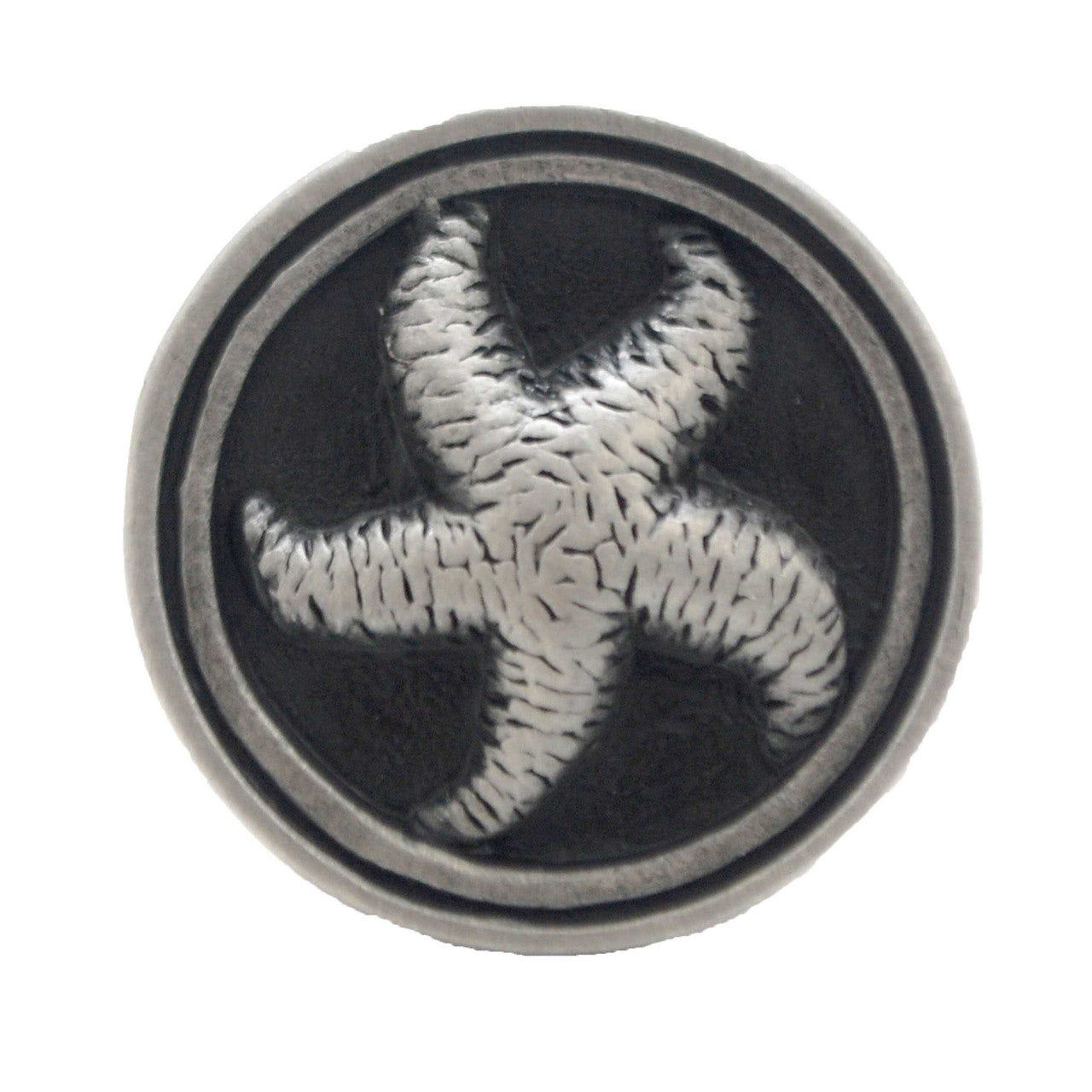 LIBERTY Seaside Cottage 1-7/16" Round Starfish Cabinet Knob - Brushed Satin Pewter PBF657-BSP-C