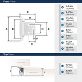 AMEROCK Self Closing Face Mount Variable Overlay Cabinet Hinge (pair) in White with Chrome Ends BPR3429W Specs