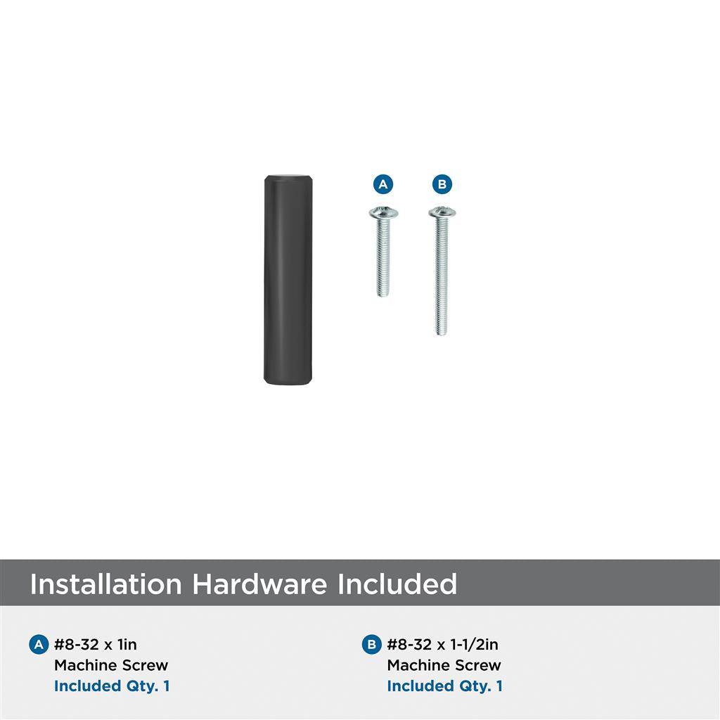AMEROCK Bar Pulls 1-15/16" Length Cabinet T-Knob in Matte Black
