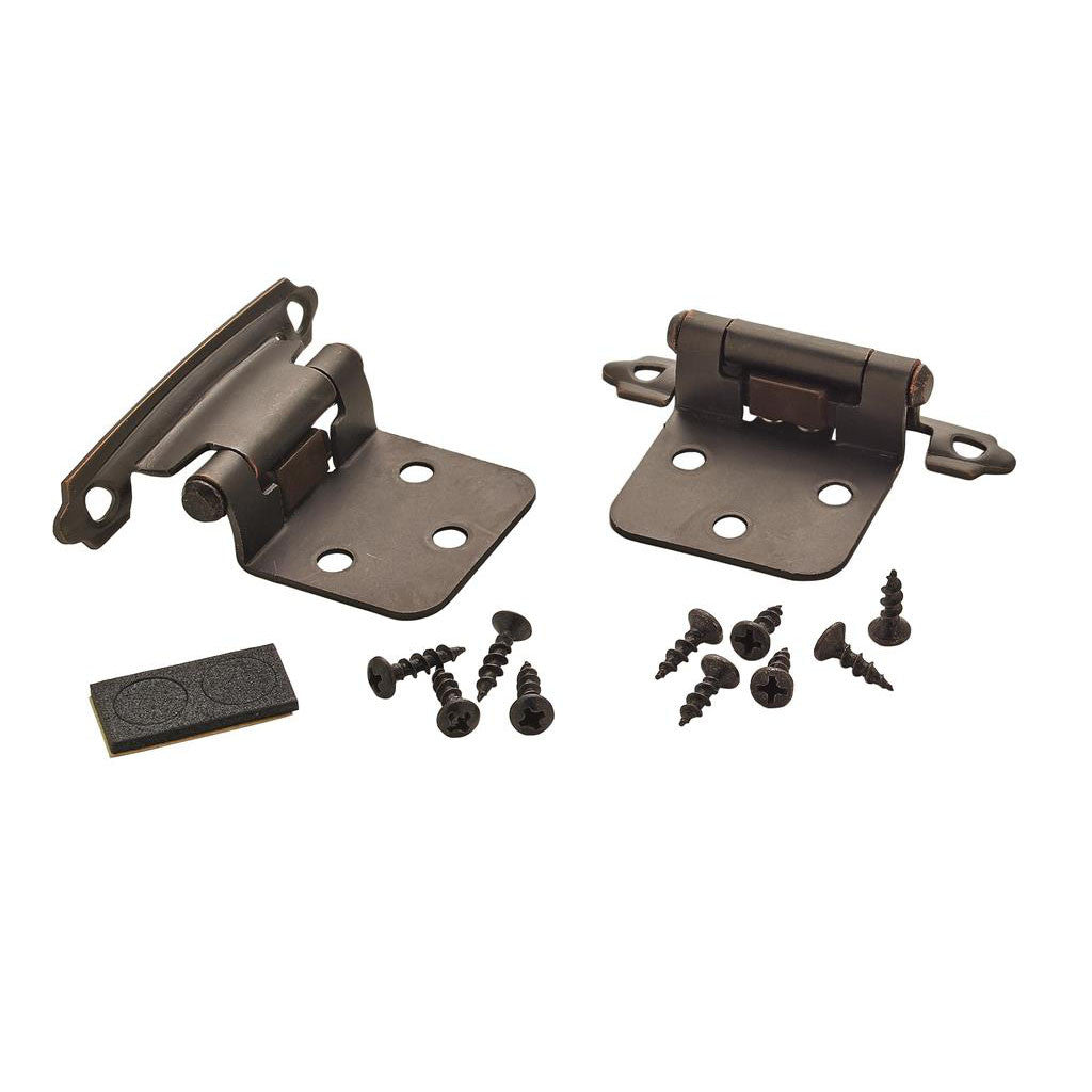 AMEROCK Self Closing Face Mount Variable Overlay Cabinet Hinge (pair) in Oil Rubbed Bronze BPR3429ORB Pair