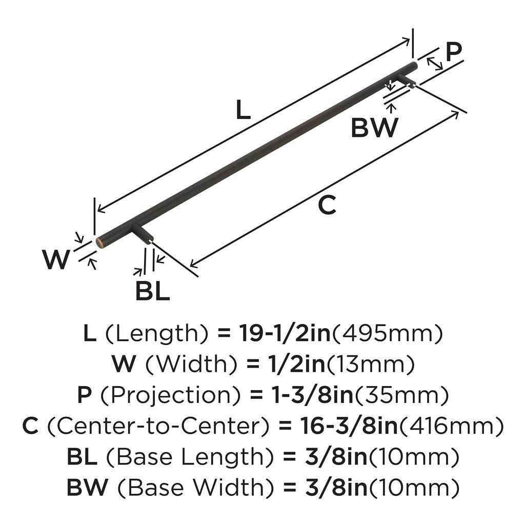 AMEROCK Bar Pulls Cabinet Handle in Oil Rubbed Bronze (+14 Sizes)