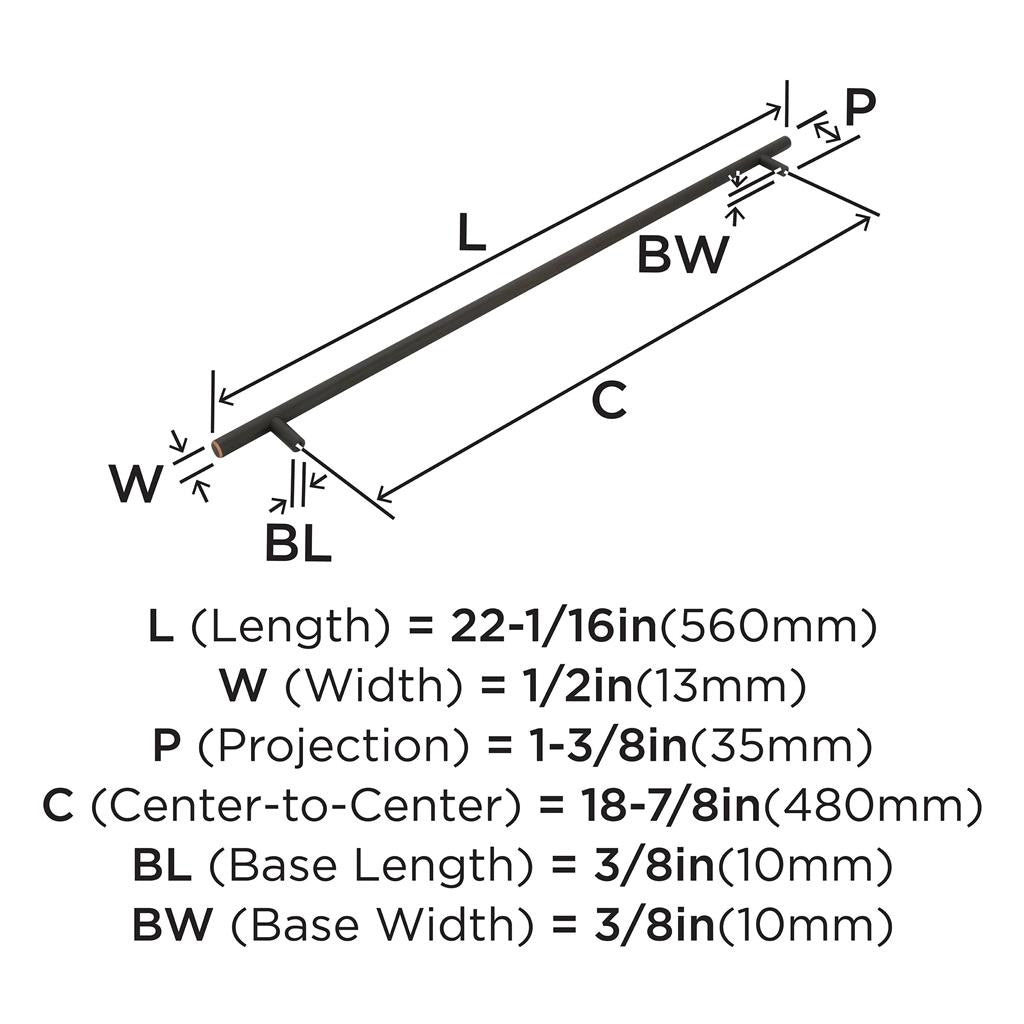 AMEROCK Bar Pulls Cabinet Handle in Oil Rubbed Bronze (+14 Sizes)