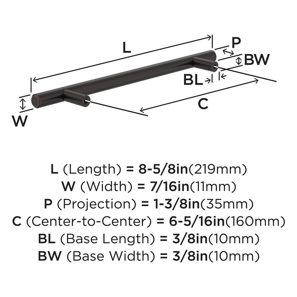 AMEROCK Bar Pulls Cabinet Handle in Oil Rubbed Bronze (+14 Sizes)