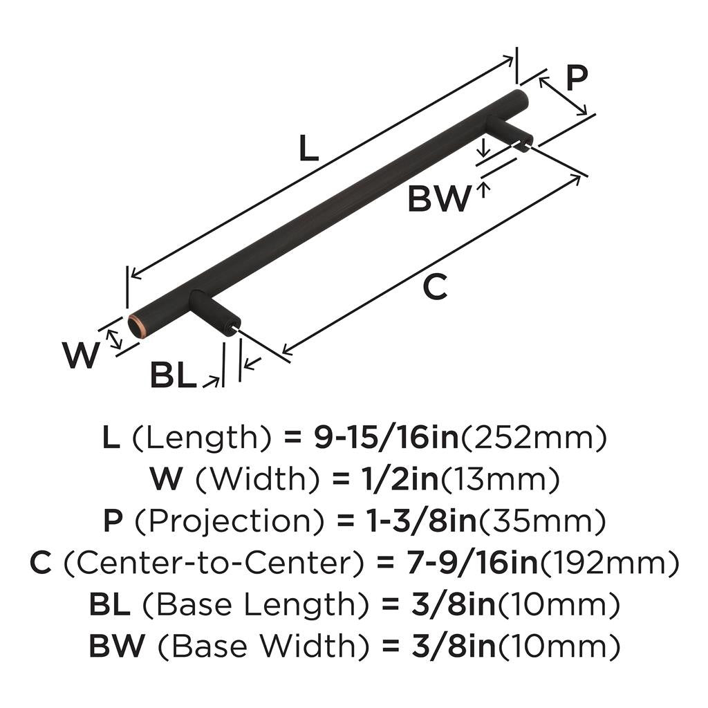 AMEROCK Bar Pulls Cabinet Handle in Oil Rubbed Bronze (+14 Sizes)