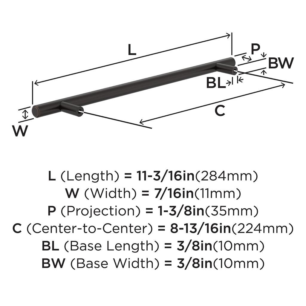 AMEROCK Bar Pulls Cabinet Handle in Oil Rubbed Bronze (+14 Sizes)