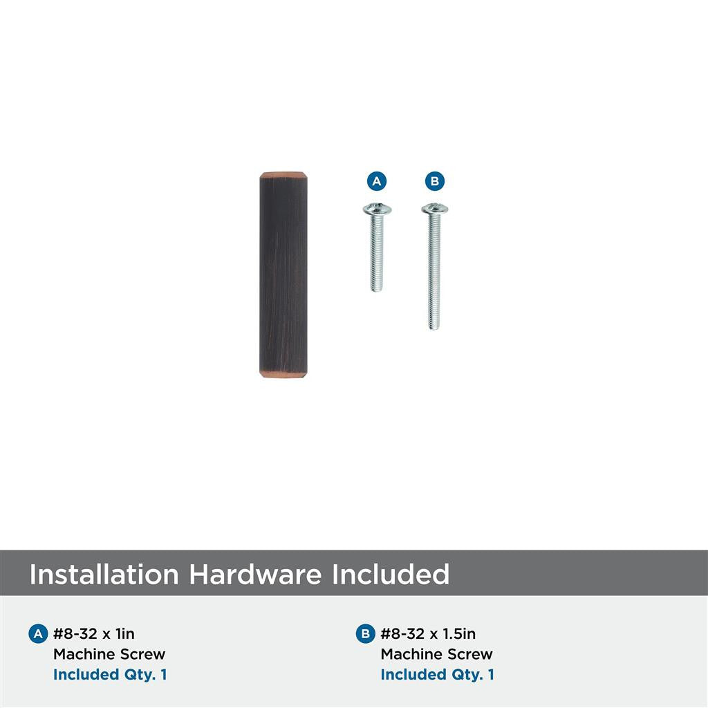 AMEROCK Bar Pulls 1-15/16" Length Cabinet T-Knob in Oil Rubbed Bronze BP19009ORB