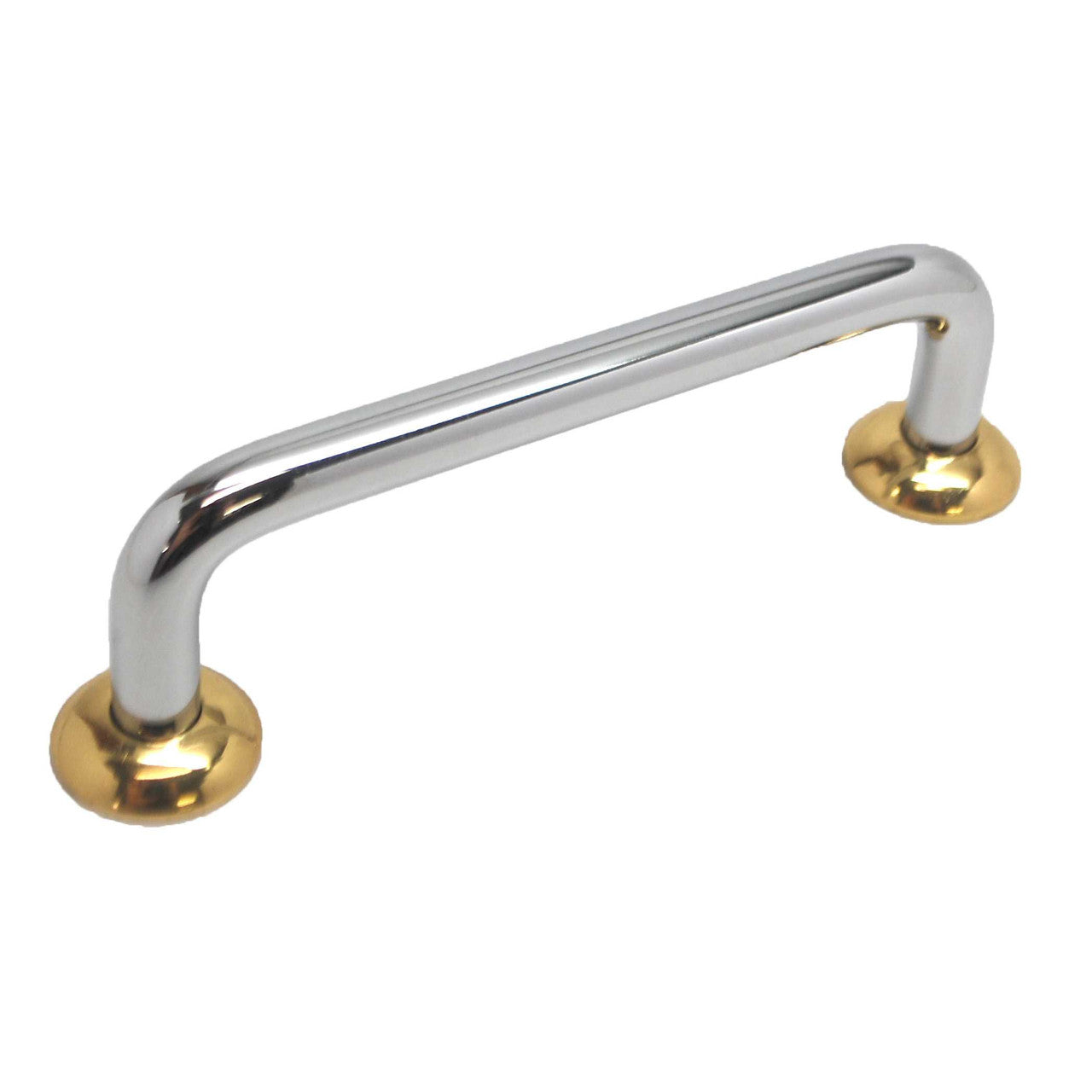 BERENSON 3-1/2" Center to Center Wire Cabinet Pull with Ridge Bases - Polished Chrome ZZ6142-226-P-5