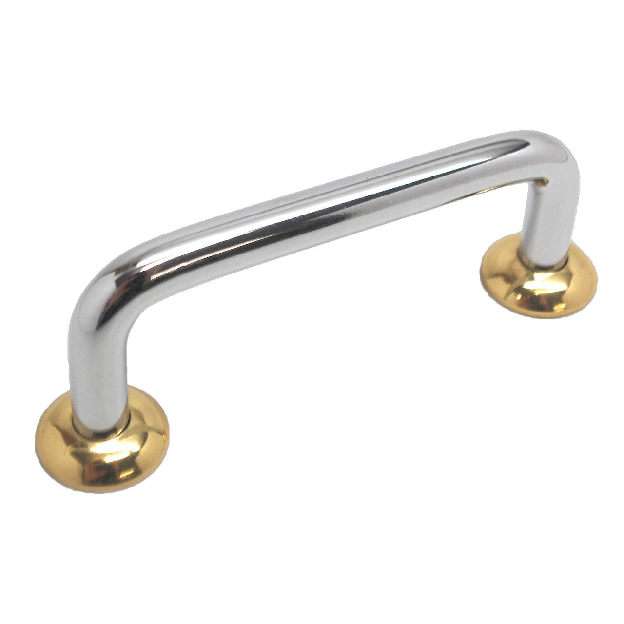 BERENSON 3" Center to Center Wire Cabinet Pull with Ridge Bases - Polished Chrome ZZ6143-226-P-5