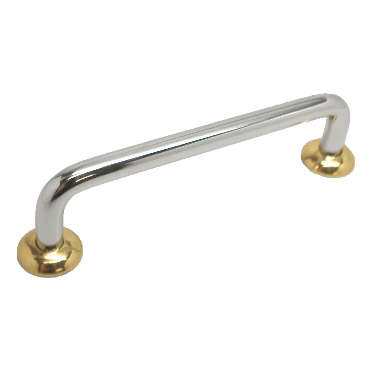 BERENSON 4" Center to Center Wire Cabinet Pull with Ridge Bases - Polished Chrome ZZ6140-226-P-5