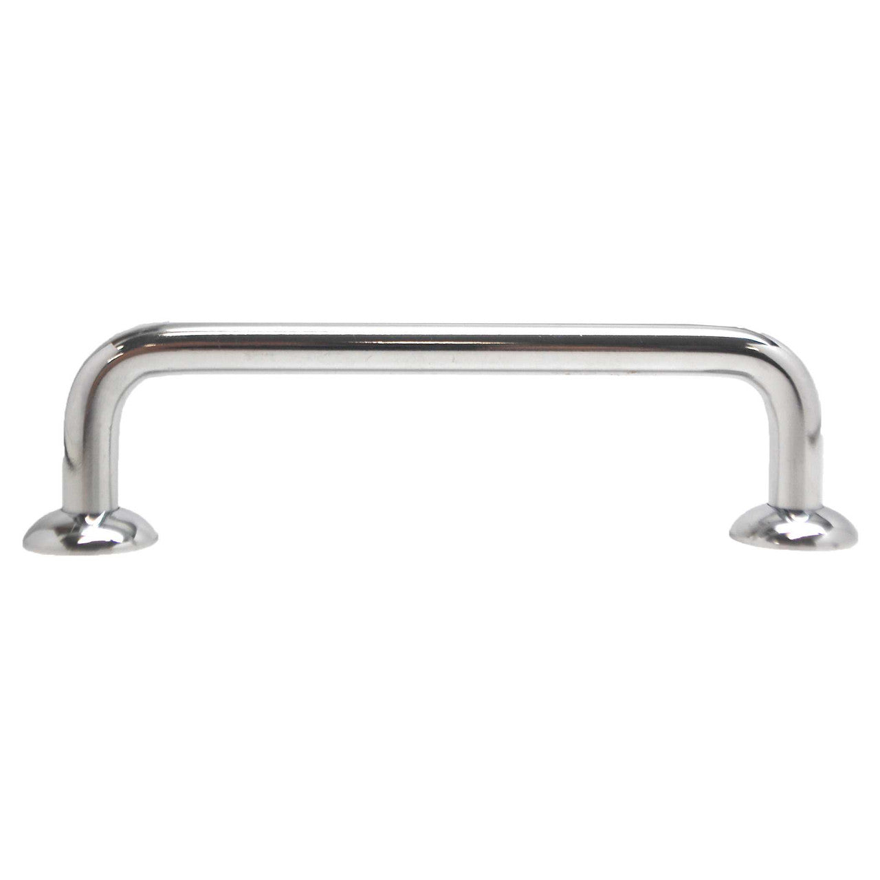 BERENSON 4" Center to Center Wire Cabinet Pull with Bases - Polished Chrome ZZ6140-226-P-6
