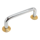 BERENSON 3" Center to Center Wire Cabinet Pull with Ridge Bases - Polished Chrome ZZ6143-226-P-9
