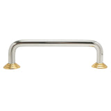 BERENSON 4" Center to Center Wire Cabinet Pull with Ridge Bases - Polished Chrome ZZ6140-226-P-9
