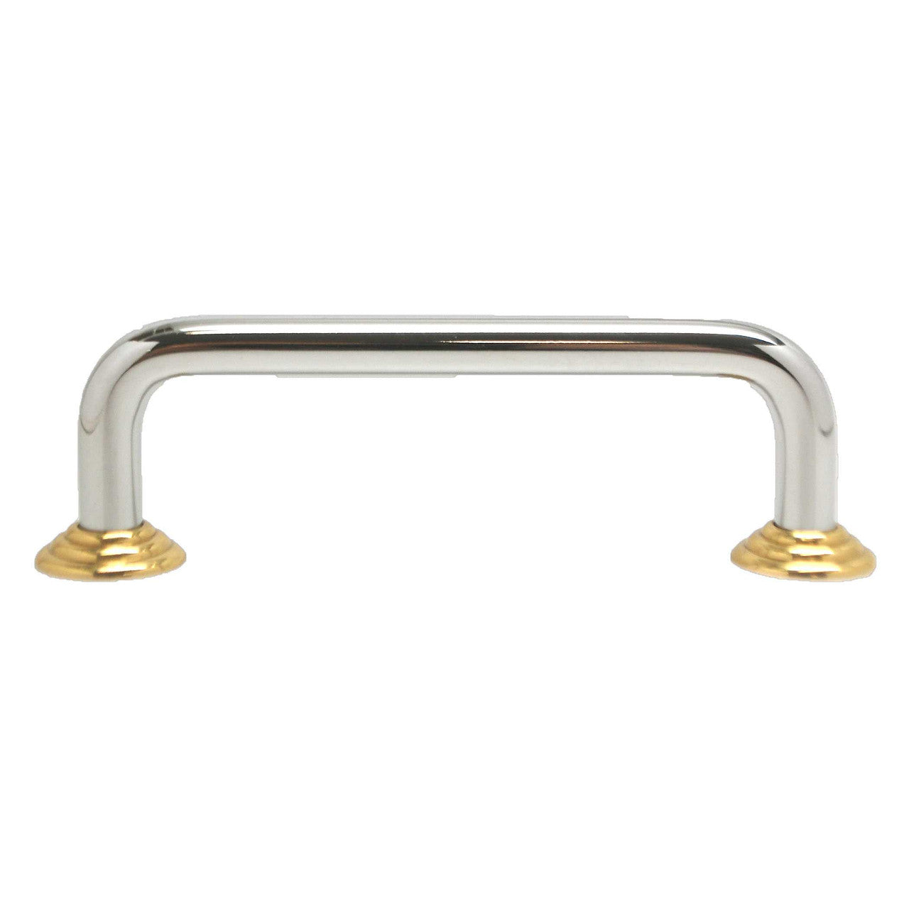 BERENSON 3-1/2" Center to Center Wire Cabinet Pull with Ridge Bases - Polished Chrome ZZ6142-226-P-9