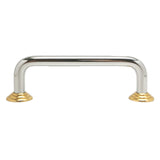 BERENSON 3-1/2" Center to Center Wire Cabinet Pull with Ridge Bases - Polished Chrome ZZ6142-226-P-9