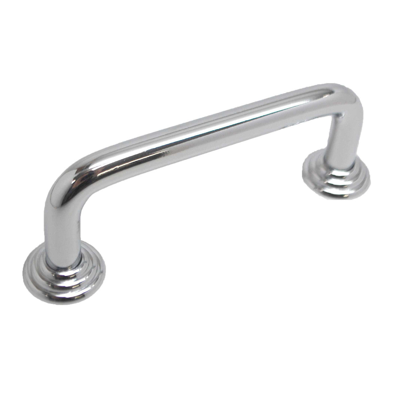 BERENSON 3" Center to Center Wire Cabinet Pull with Ridge Bases - Polished Chrome ZZ6143-226-P-10