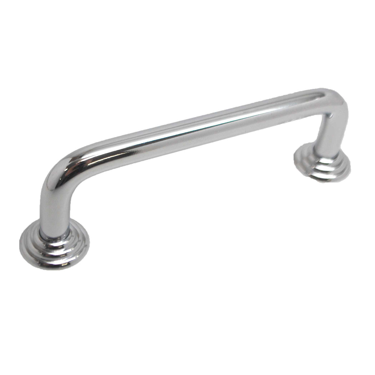 BERENSON 3-1/2" Center to Center Wire Cabinet Pull with Ridge Bases - Polished Chrome ZZ6142-226-P-10
