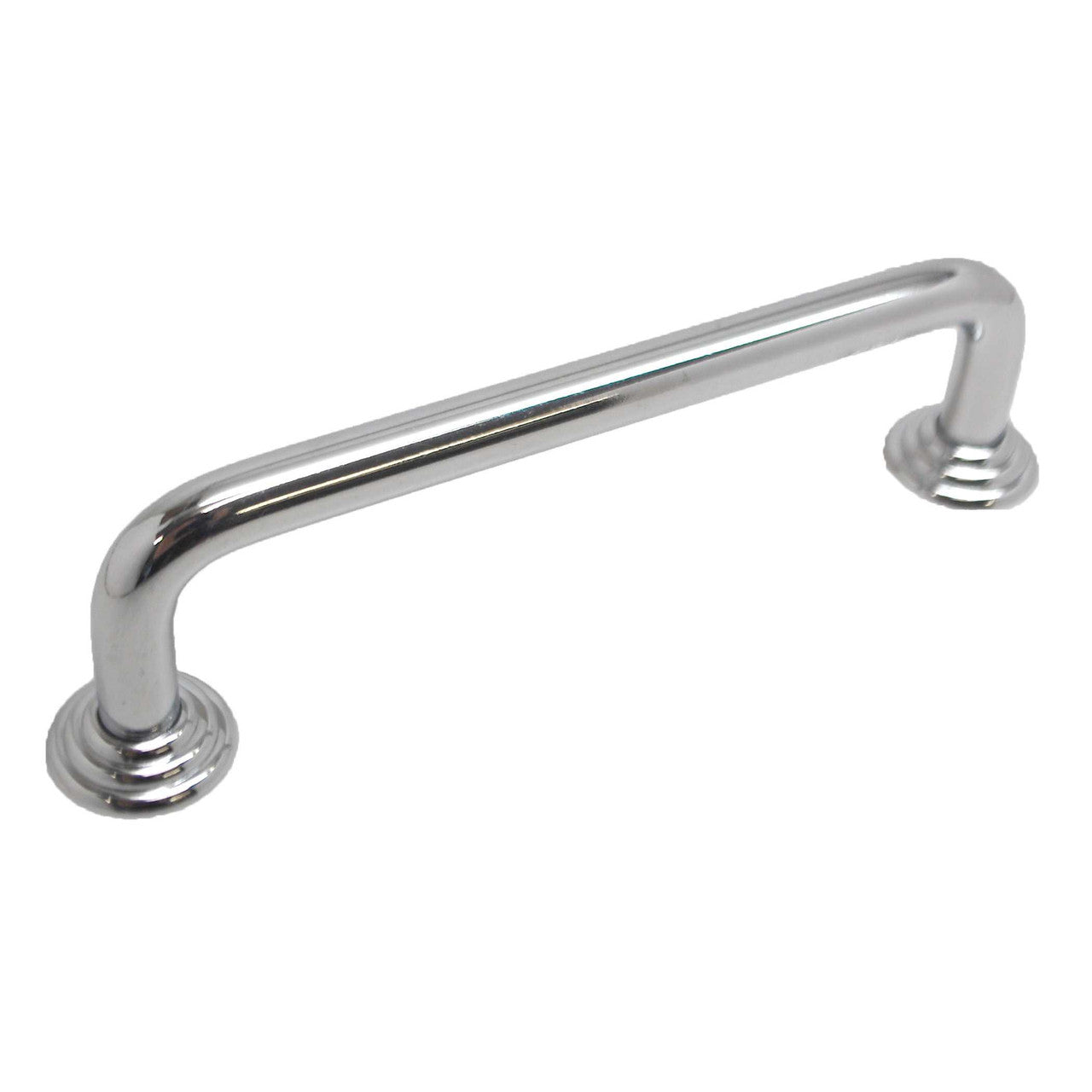BERENSON 4" Center to Center Wire Cabinet Pull with Ridge Bases - Polished Chrome ZZ6140-226-P-10