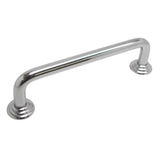 BERENSON 4" Center to Center Wire Cabinet Pull with Ridge Bases - Polished Chrome ZZ6140-226-P-10