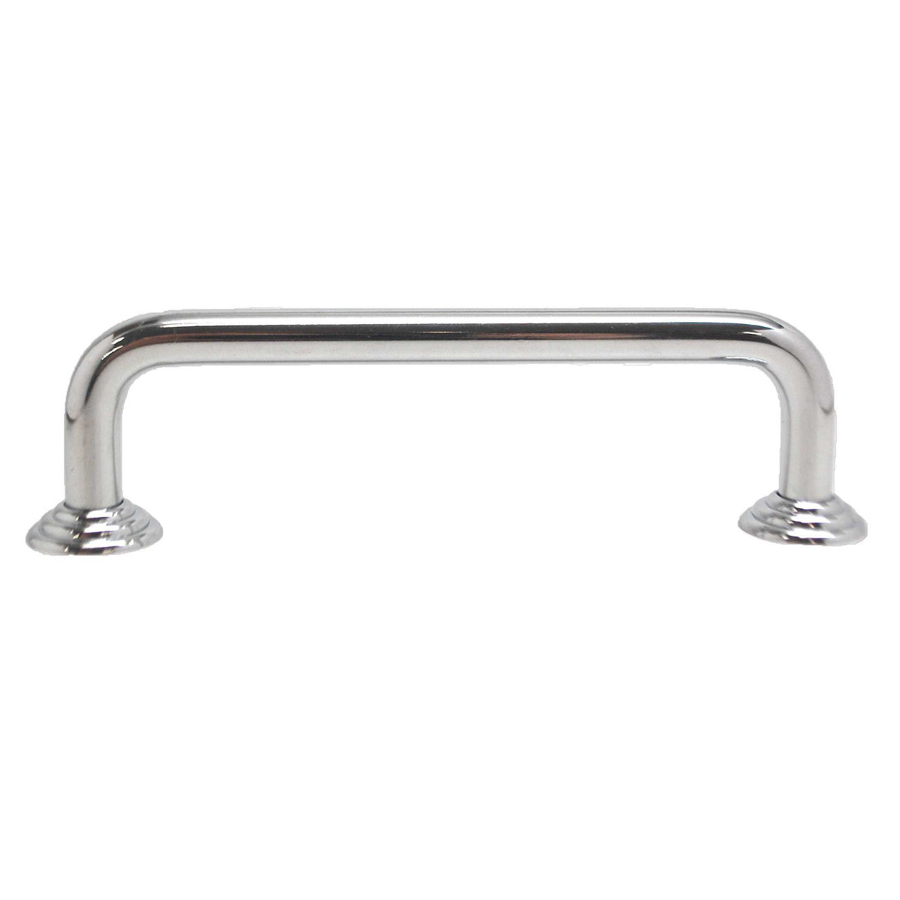 BERENSON 4" Center to Center Wire Cabinet Pull with Ridge Bases - Polished Chrome ZZ6140-226-P-10
